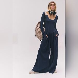 Free People Hot Shot Wide Leg Onesie